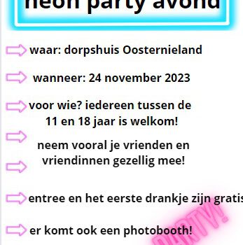Neon party avond